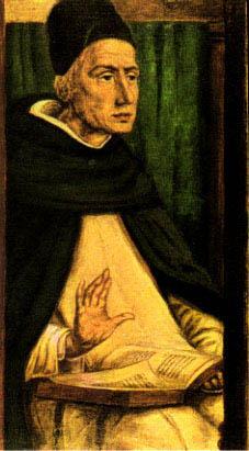 Albertus Magnus - Tafelgemälde von Joos van Wassenhove, auch Justus van Gent, um 1475 in Urbino